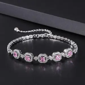 Vintage Colorblock Artificial Gemstone Decorated Bracelet Fashion Jewelry for Party Daily Clothing Decor Trendy All-match Exquisite Jewelry for Birthday Gift Rhinestone Decorated Bracelet