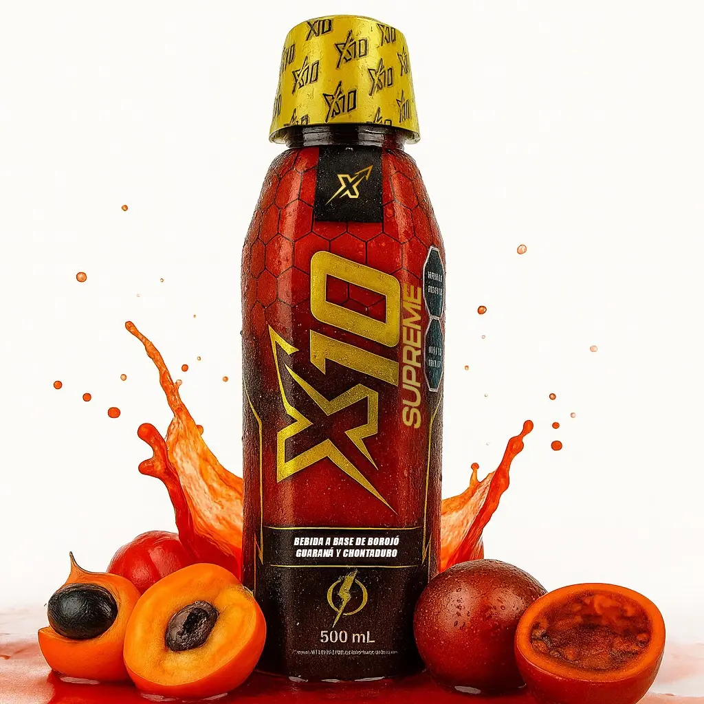Supreme Natural Energy Drink – 500ml | Boost Power & Stamina | Cherry Flavor with Borojo, Chontaduro & Guarana