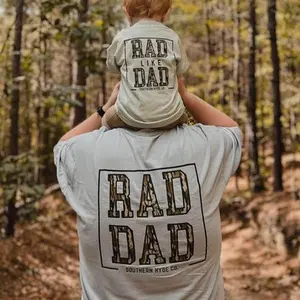 RAD DAD & RAD LIKE DAD Matching Tee Set – Camo Father & Kid Shirts for Youth & Adults