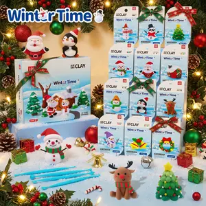 [XmasGifts]  LOUFOR Air Dry Clay Kits for Kids Ultra Light Soft Safe Non-Toxic DIY Airdryclay Kit with 4 Sculpting Tools & Tutorials 12 Colorful Theme Models for Creative Art Crafts Toys Gifts - Pottery，Blackfriday,Christmas