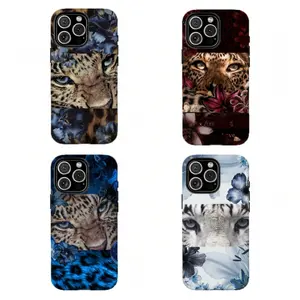 Leopard Floral Phone Case Set,Wild Luxury Aestheti,Tough phone case,for iPhone 17 16 15 14 13 12 11 8 7 Plus Pro Max/X/XS/XR and for Samsung S21 S22 S23 S24 S25 S26 Fe/Plus/Ultra,The Best Gift for Yourself, Partner,Friends, and Family, Phone Accessories
