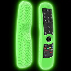 Case for  AN-MR21GA / AN-MR21GC 2021 Remote Control [Shockproof] Anti-Slip Protective Cover for  MR22GA MR22GN MR23GA MR24GN Magic Remote Case Sleeve Holder Protector  (Glow Green)