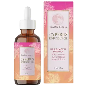 Hair removal Beauty Natural ingredients of Cyperus oil, rosehip oil, and vanilla extract, used for gentle, non-irritating natural permanent hair removal lotion, creating smooth and silky skin, body care 60ml/2oz