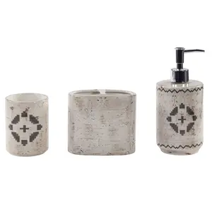 Dakota Ceramic 3PC Countertop Bathroom Set