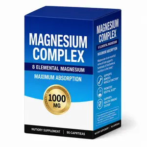 Easy Absorb Magnesium Complex Capsules, Muscle & BoneRelaxation, Full Body Cleansing Supplement for Adults