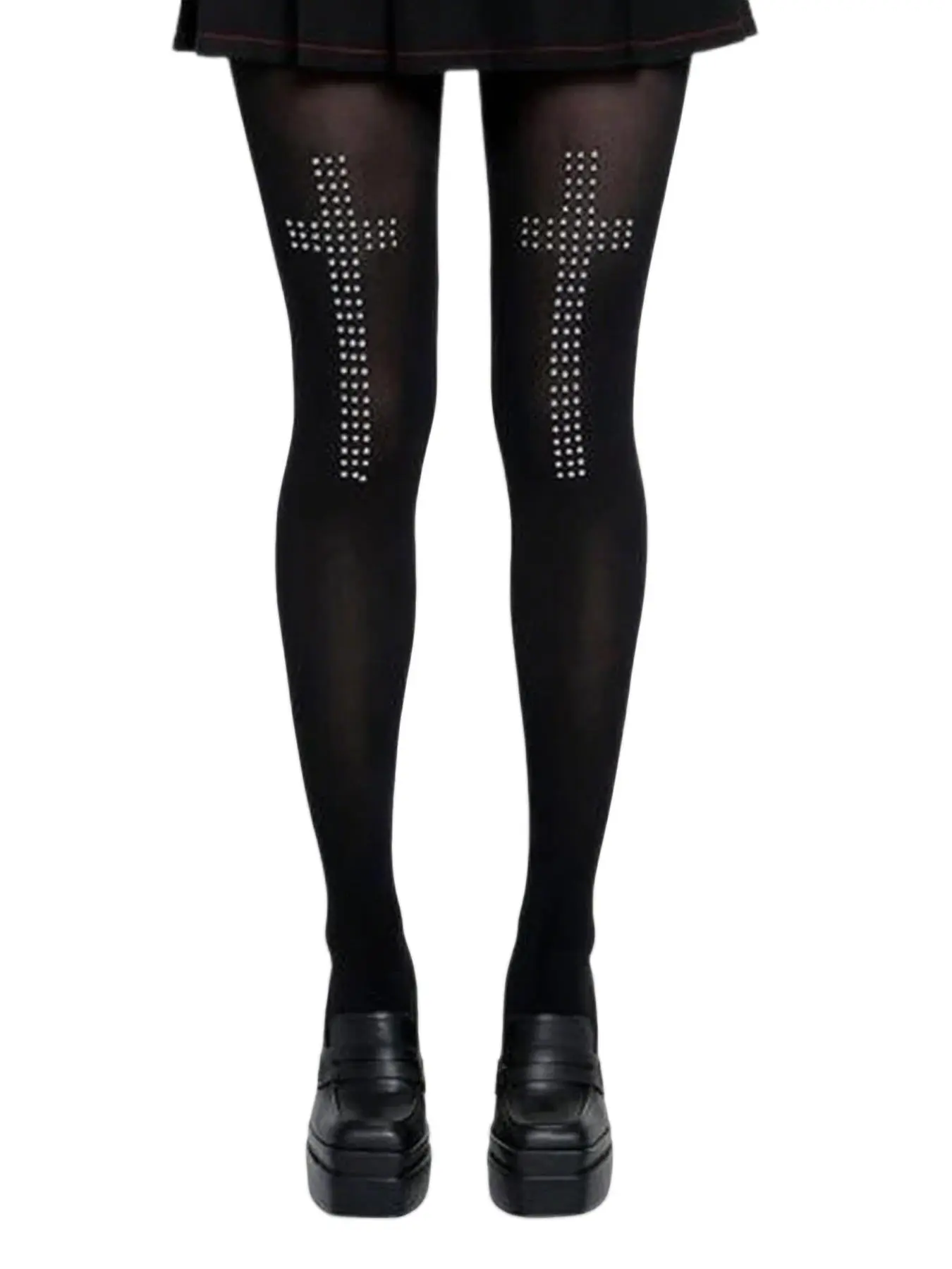 Vintage Y2K Style Women's High Waist Skinny Jeans, Crossed Hot Brick Geometric Design, Elastic Aesthetic Streetwear Cosplay Emo Punk Girl Fashion Fitted Everyday Leggings