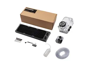 Phanteks Glacier EZ-Fit 360 SOFT-KIT, Complete DIY Water-Cooling Kit, CPU-Block, Reservoir, 360x30mm Radiator, Soft Tube, RGB, Integrated 16mm EZ-Fittings included, Black