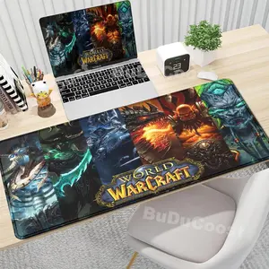 World of Warcraft Gaming Mouse Pad, Anime Style Desk Mat with Smooth Surface, Anti-Slip Rubber Base, Durable Thick Design, Extended Keyboard Mousepad for PC Setup