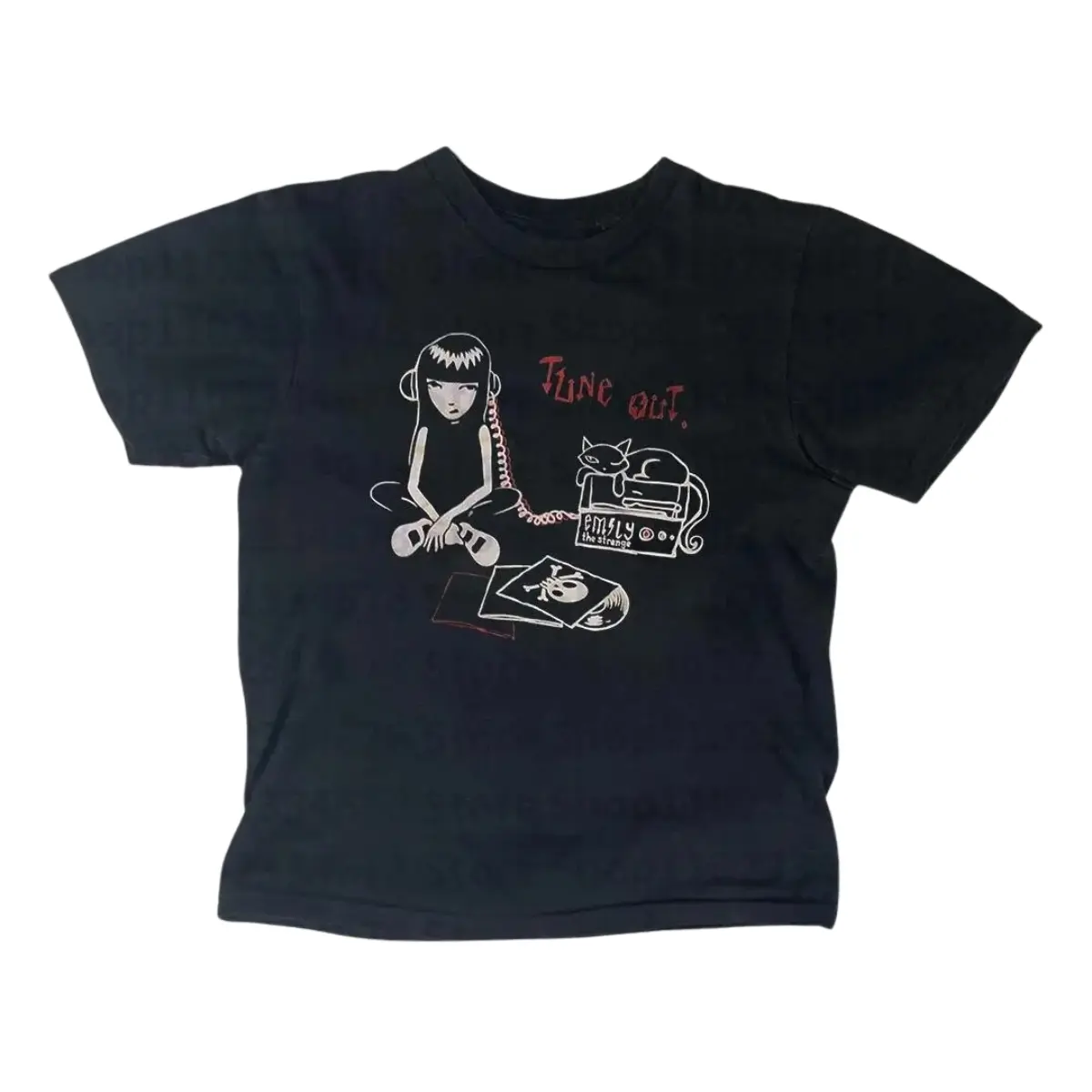 Cat Girl Baby Tee, Vintage Graphic Tee, Women's Vintage T-Shirt, Punk Streetwear, Emo Girl Tops, Grunge 2000s, Cat Lover Gift, Gift For Girlfriend Cotton Womenswear