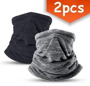 2 Pack Winter Neck Warmer-Unisex Fleece Windproof Face Mask，Ski Snowboarding Running Cycling Cold Weather