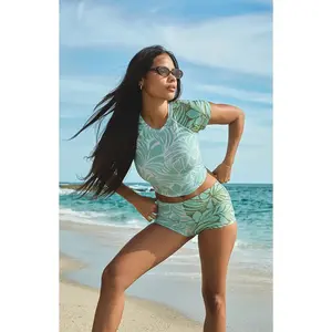Roxy Women's Printed High Waisted Swim Shorts