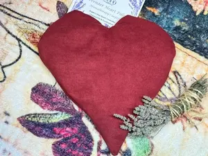 Red Velvet Heart Herbal Aromatherapy Hot Cold Pack : Weighted Aromatherapy Pack Lavender Eucalyptus
