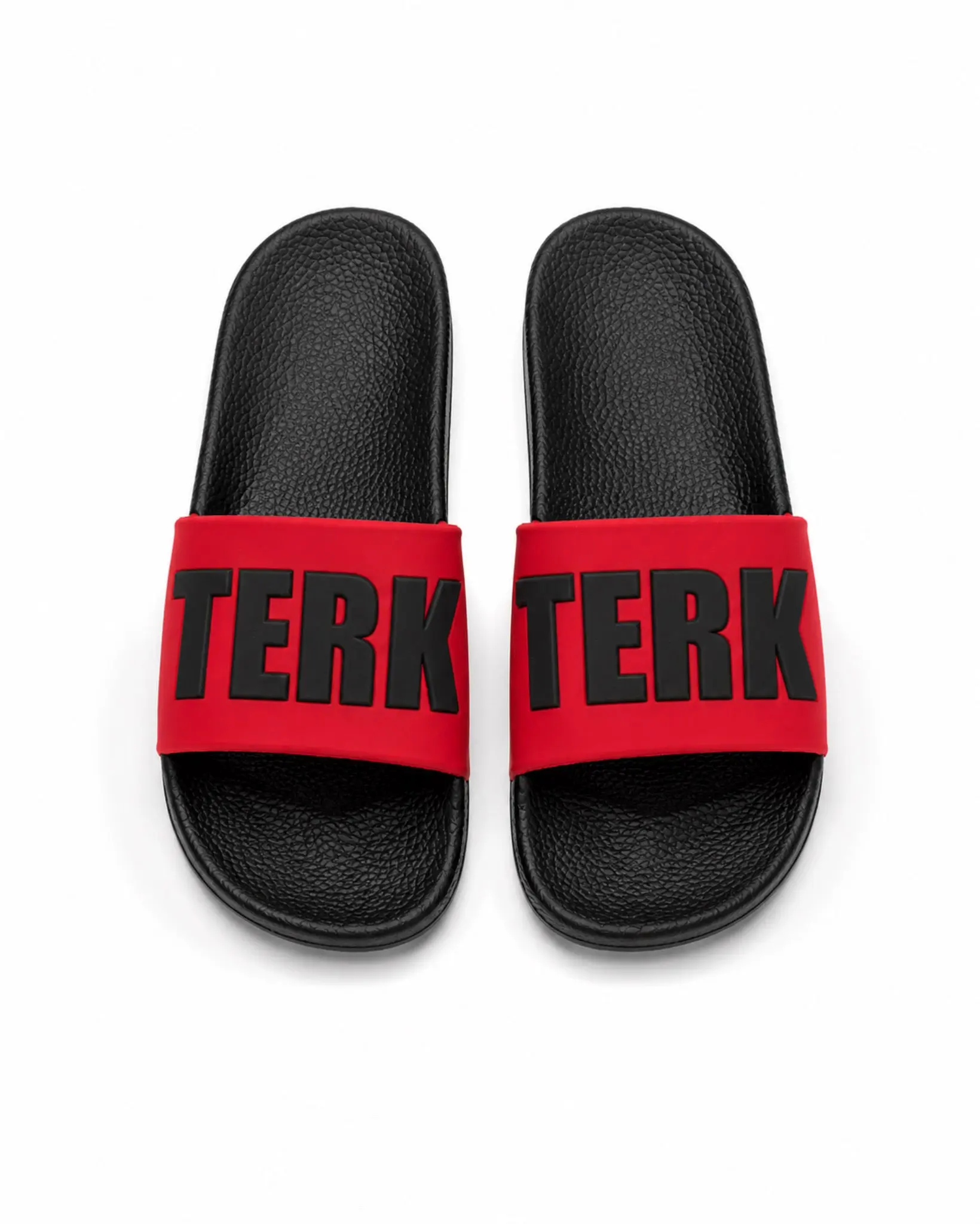 BLACK/RED 3D Black Terk Logo Slide - Original Product Title with No Additional Information Provided