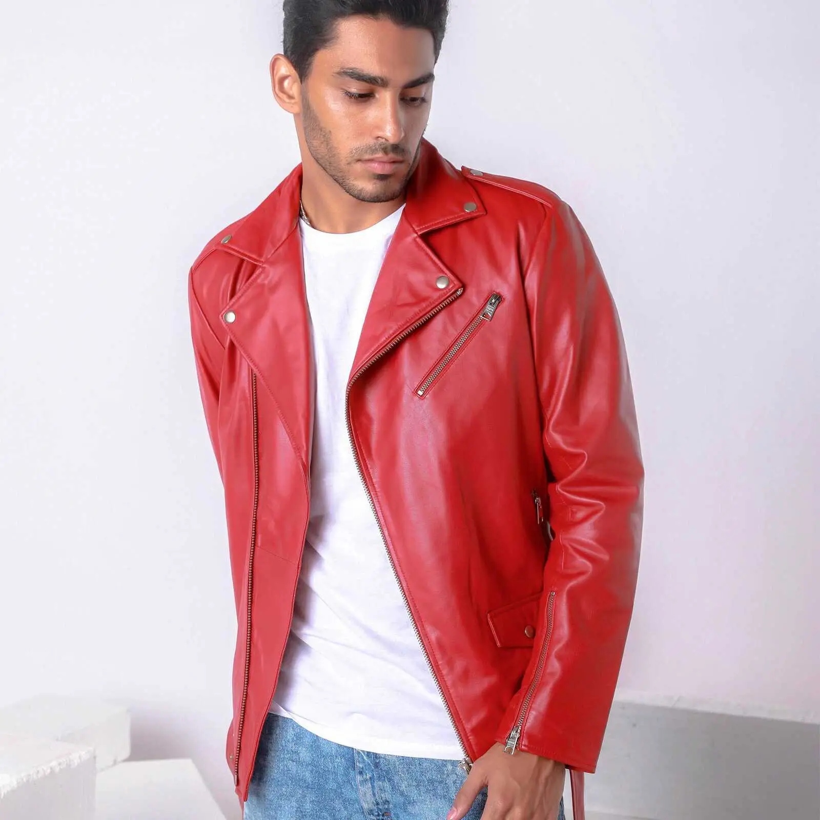 BRANDY ALEXANDER LEATHER BIKER JACKET