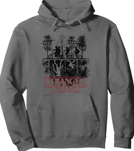 Adult + Youth Stranger Things The Upside Down Logo Pullover Hoodie – Official Netflix Merch, Unisex Fleece, Retro Horror Style, Gift For Fans & 80s Sci-Fi Lovers