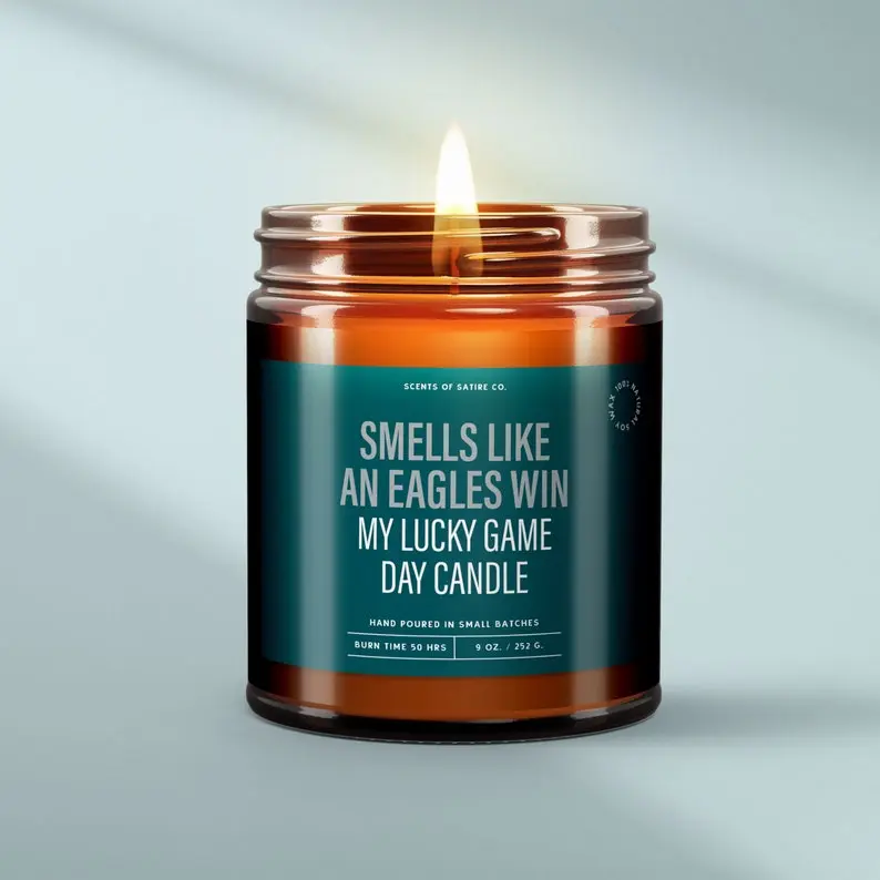 Smells Like an Eagles Win Candle, Football Candle, Candle Gift