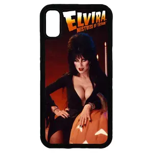 Elvira Pumpkin Iphone Black Rubber Case - Phone Accessories