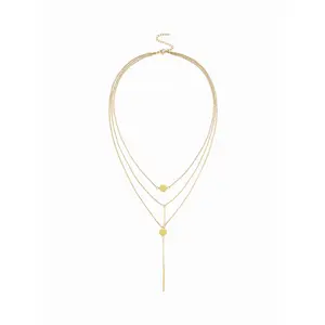 Cider GEOMETRIC PENDANT LAYERED NECKLACE