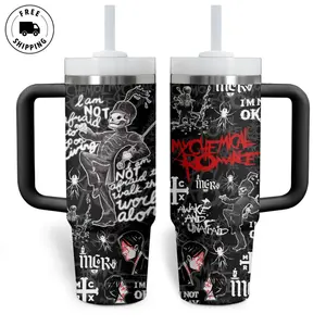 My Chemical Romance Music Custom Tumbler 40 oz 20 oz Tumbler With Handle