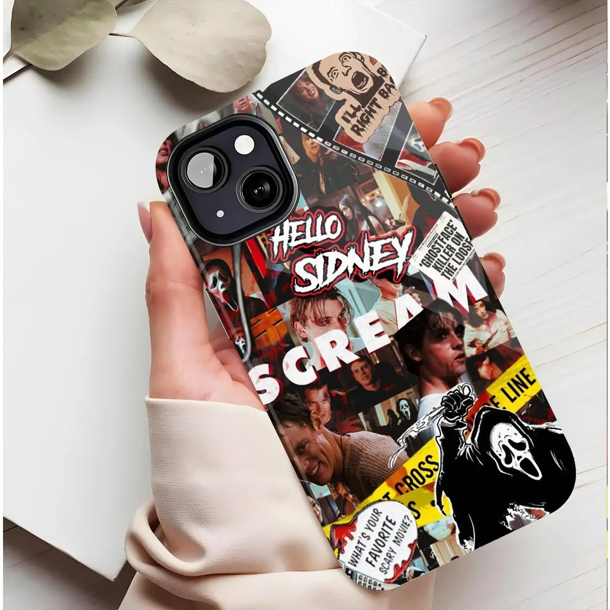 Scream Movie Ghostface Fan Art Phone Case for Horror Fans & Collectors, Durable Anti-Scratch Design – Compatible with iPhone 11/12/13/14/15/16 (Pro Max/Plus) Protection Cover Casing Smartphone