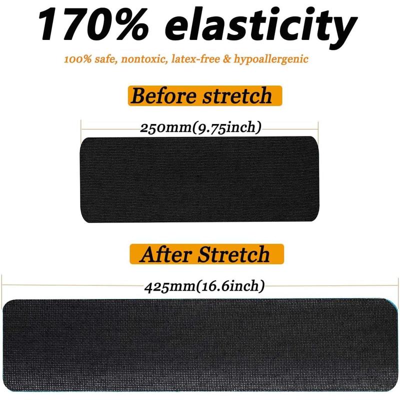 Kinesiology Tape 20 Strips Athletic Sports Waterproof Breathable Latex Free Tape for Ankle Wrists Knee Elastic Running Tennis Swimming Football Sports Activities Tapes (Black)