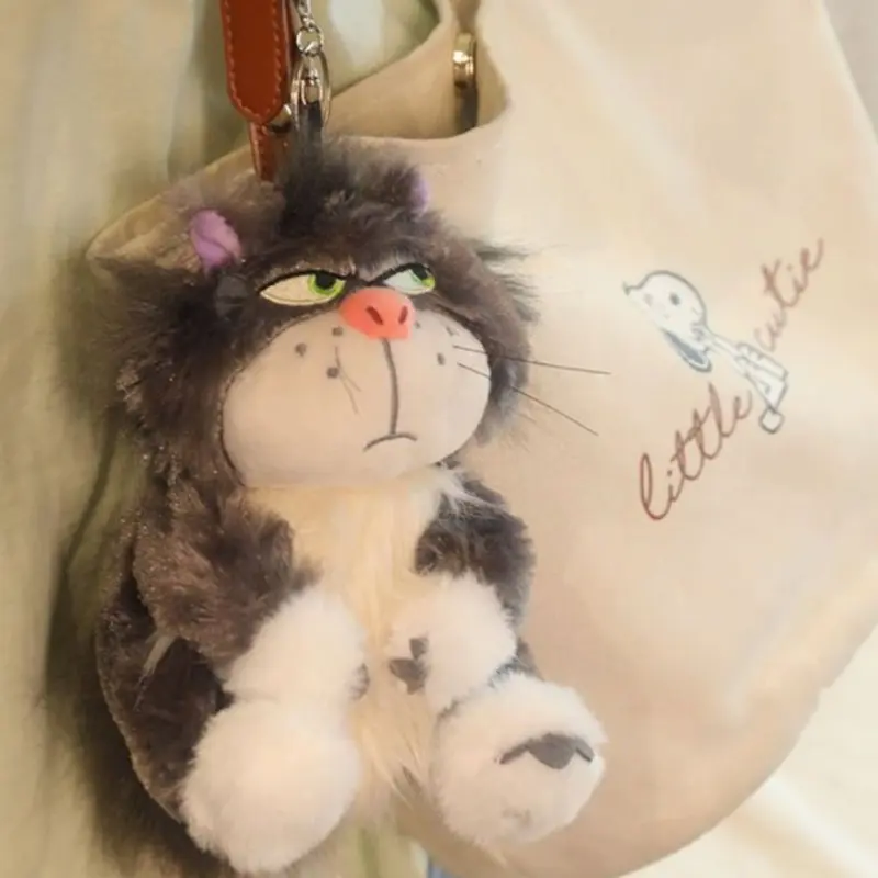 Cute Lucifer Cat Plush Keychain, Cartoon Lucy Pendant Bag Charm, Adorable Car Key Ring, Couple Hanging Decor, Soft Toy Accessory, Keychain for Bags, Keychain for Purse, Keyrings For Keys