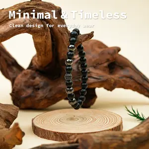 Matte Hematite Bracelet - Minimalist Versatile Style