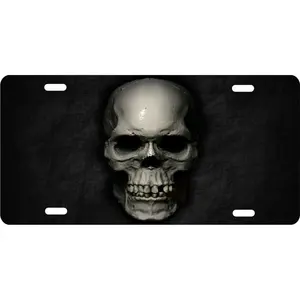 skull novelty front license plate Decorative vanity car tag