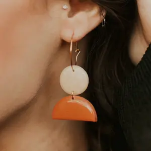 THE WILLOW | Boho Clay Earrings | Handmade Clay Earrings | Gift for Her | Trendy Earrings | Arch Clay Earrings | Dangle Earrings | Earrings