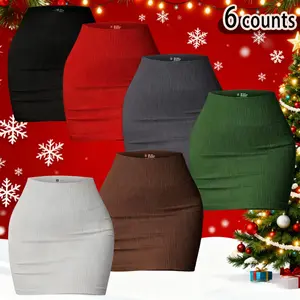 TCVC Women's Micro Skort Ultimate High Waist Ribbed Seamless Winter Hip Skirt for Gym Tennis Golf High Stretch Athletic Skorts Winter Clothes for Women Indoor Outdoor Casual Wear