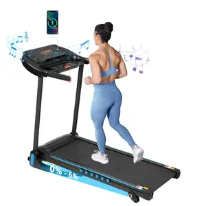 350 lbs Capacity Hydraulic System Treadmill for Running & Walking - 3.0 HP, Auto-Folding, 10MPH, Bluetooth & USB/Type C Charge