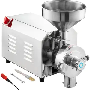 VEVOR Soybean Grinder Commercial Grinding Machine for Spices 2200W Corn Mill Grinder 50 KG/H Stainless Steel Industrial Flour Milling Machine for Pepper Soybean Peanut Corn Grains