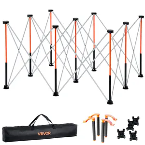 VEVOR Portable Folding Workstand, 4.15 x 4.15 ft Collapsible Workbench, 3500 lbs Weight Capacity, No Assembly Foldable Work Stand with Storage Bag, Table Top NOT Included, for Garage Workshop Outdoor