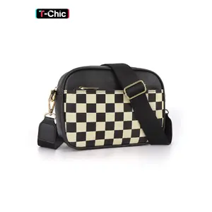 Women's Checkerboard Pattern Crossbody Bag, Fashionable Waterproof Shoulder Bag for Daily Used, Casual Trendy Versatile High-quality Daily Commuting Bag, Crossbody Purses