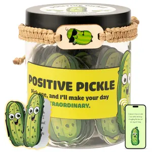Positive Pickle Cards - 60 Positive Messages Affirmation Jar for Women, Fun Gifts & Funny Gifts for Women