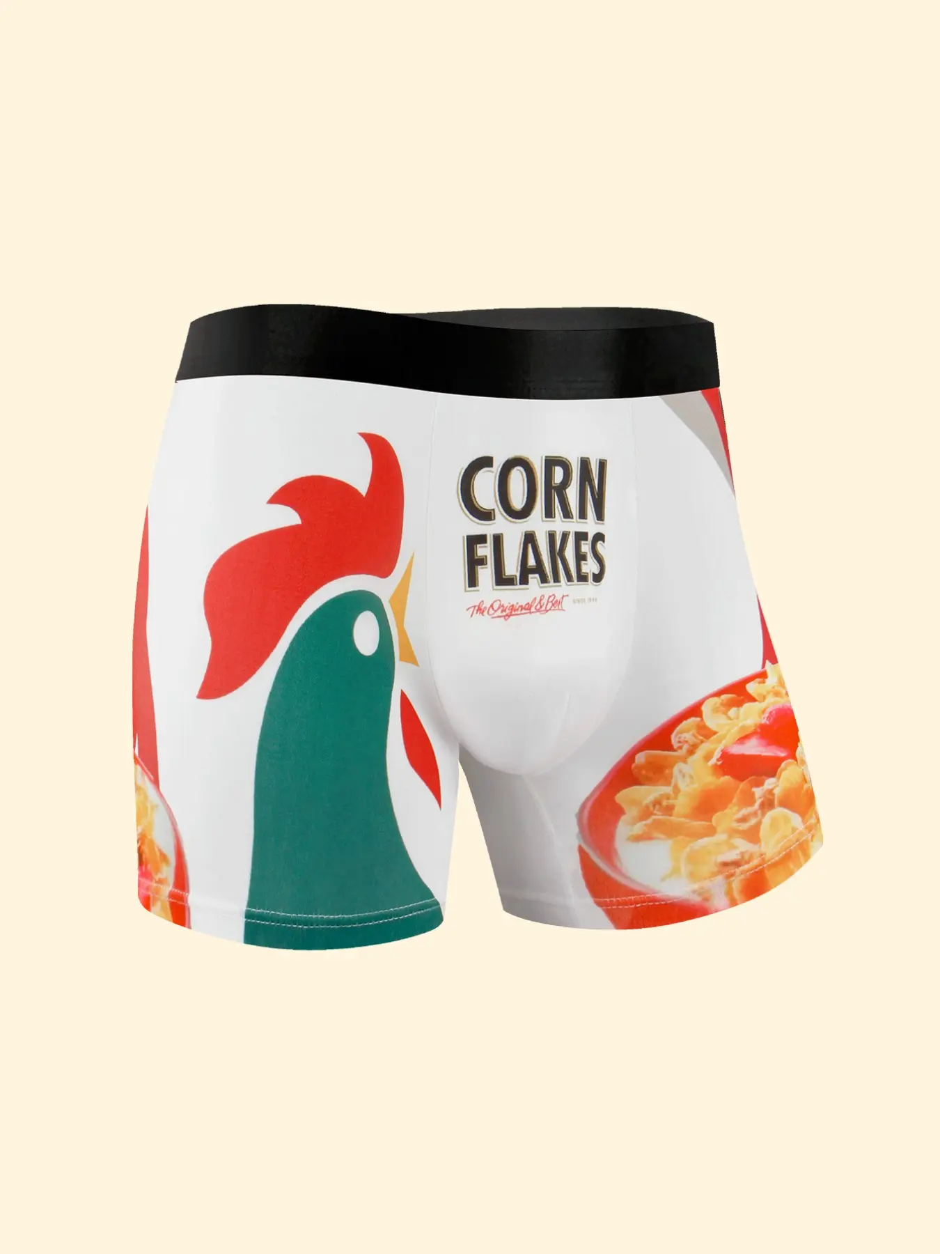 1 piece rooster Men's Long printed flat cornered Casual Comfy Underwear, soft breathable fabric, Elastic waistband comfortable underpants. Suitable for all day wear, as well as work and gym workouts. Anti-Chafing, no rolled edge underpants.