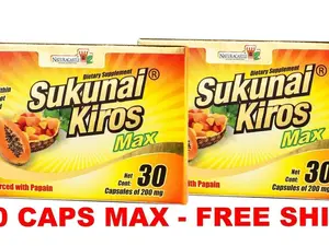 2 PACK Sukunai Kiros MAX 60 CAPS Original Con Mango Africano Bromelina 60 DAY
