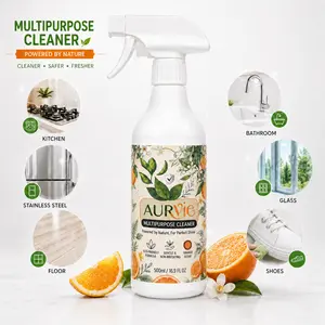 AURVIE All-Purpose Scented Cleaner- 16.9oz Orange Scent,Multipurpose Cleaner Spray, Orange Scent Home Cleaner for Kitchen Grease, Bathroom, Floors, Glass, Cars & Shoes