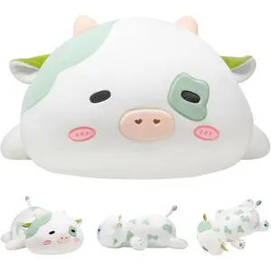 Cute Weighted Stuffed Animals Plush,23 inch Weighted Spotted Cow Plush,Green Spotted Cow Weighted Pillow for Adults and Children