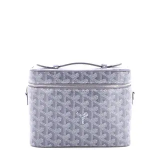 Pre-owned Goyard Canvas Coated Toiletry Bags Muse Vanity Case Coated Canvas by Rebag