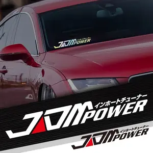JDM Japanese Racing Vinyl Decal for Car Windshield, Waterproof Non-Fading Large Size, Self-Adhesive, Car Decoration Stickers, Personality, Universal Car Sticker, Cool Car Decoration