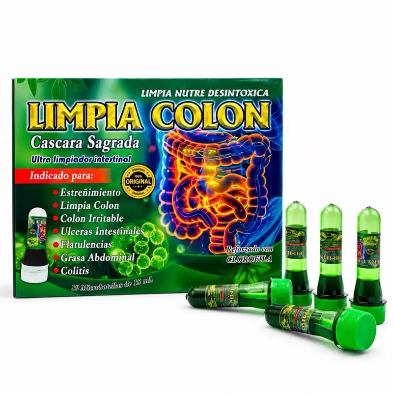 Limpia Colon Liquid Dietary Supplement – Digestive Cleansing & Gut Health Support Formula with 10 Microbacteria Strains – Portable Daily Fitness Bottle (15 mL / 0.5 fl oz)
