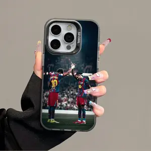 Yamal & Raphinha Themed Football Phone Case — iPhone 17 Pro Max Shockproof Protective Cover. Compatible with iPhone 16/15/14/13/12/11 Series; Crafted from Durable Acrylic Material.