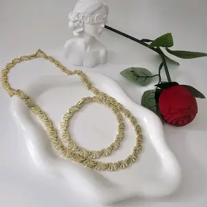 LaYaiBoutique #1810 Elephant Necklace and Bracelet Set 14k Gold Plated High Quality