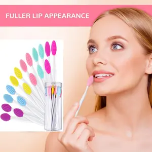 24 Piece Silicone Exfoliating Lip Brush Manual Soft Bristled Silicone Face Wash Brush Rubber Nose Wash Brush Beauty & Personal Care