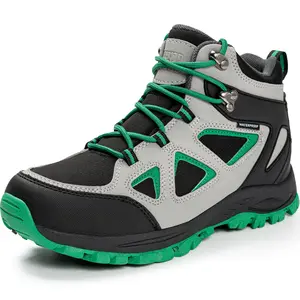 R CORD Kids Waterproof Hiking Boots, Durable Slip-Resistant Trail Shoes with Ankle Support for Walking, Camping & Outdoor Activities