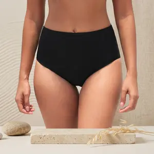 Women's High Waisted Bikini Bottom Full Coverage Bathing Suit - Tummy Control Swimsuit Shorts Perfect for Beach Pool Vacation Comfortable Stretchy Swimwear Bottoms with Adjustable Drawstring and Soft Lining for All-Day Wear