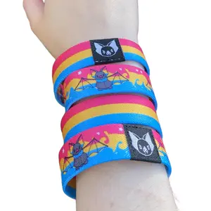 Pansexual pride bat stretchy bracelet (only one included)