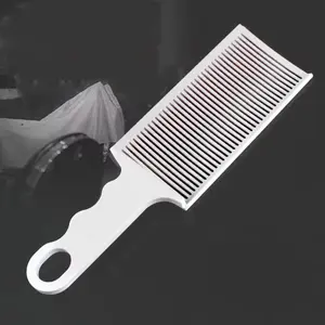 2pcs Men's Barber Oil Hair Comb, Flat Head Trimmer Brush, Haircut Helper Tool, Edge Trimper, Styling Comb, Professional Haircut Accessories