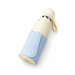 6-Bone Automatic Folding Umbrella, Mini Pocket Umbrella, Upf 50+ UV Protection, Lightweight Rain and Sun Umbrella, Portable Waterproof Umbrella, Whimsical Umbrella